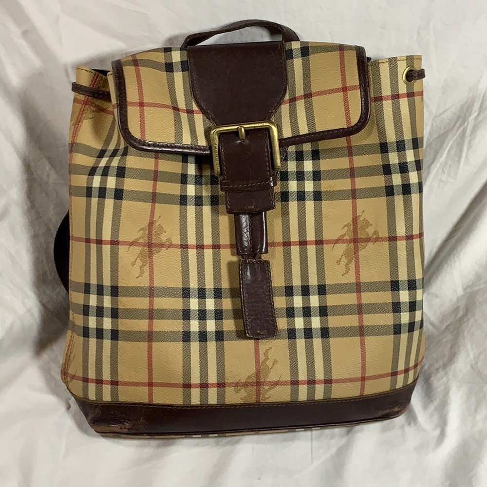 Burberry Haymarket Check Backpack, Full Size